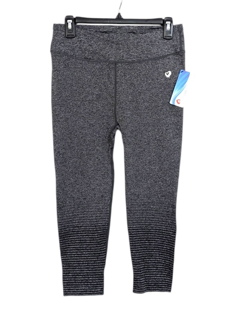 NEW ShoActive Cropped Leggings - Size Large Womens - Grey / Black - Sho Active